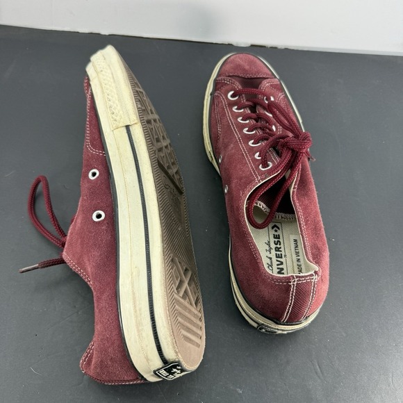 CONVERSE Chuck Taylor 70s Low Top Suede Leather Wine Men 11.5 US Unisex WO 13.5 - Picture 9 of 16